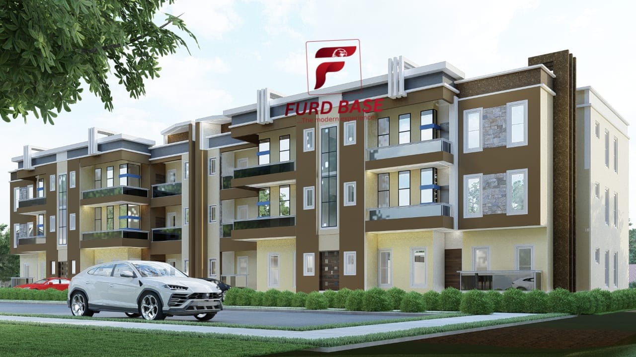 A twelve-unit three-bedroom apartment complex — brown facade — view 3